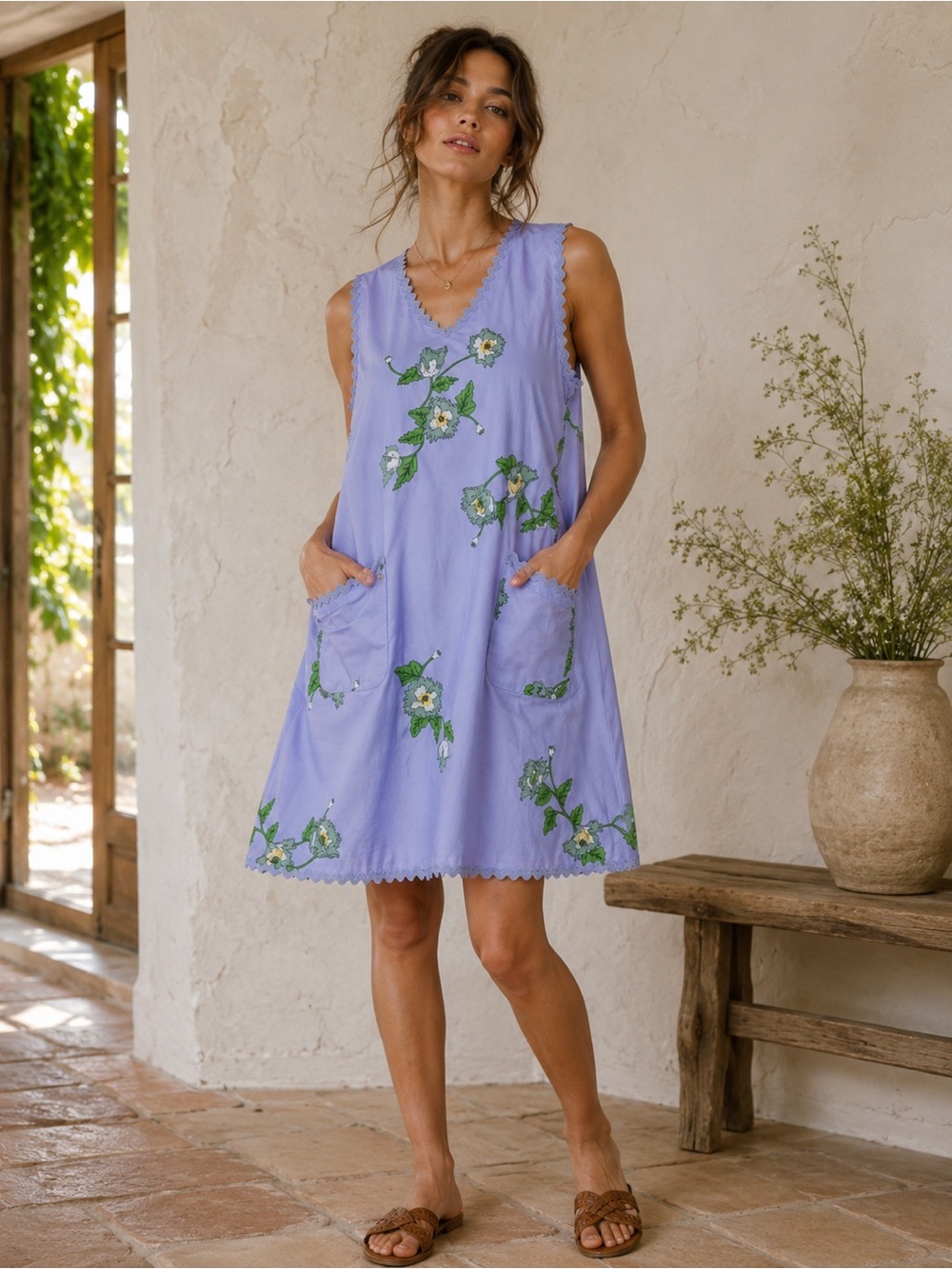 #34 Boho V-Neck Floral Dress